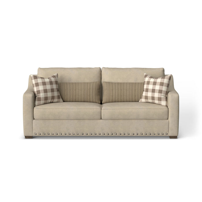 Milo - Fabric Two-Cushion Sofa With Nailhead Trim
