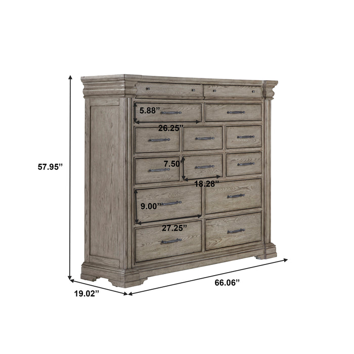 Madison Ridge - 14 Drawer Master Chest - Heritage Taupe