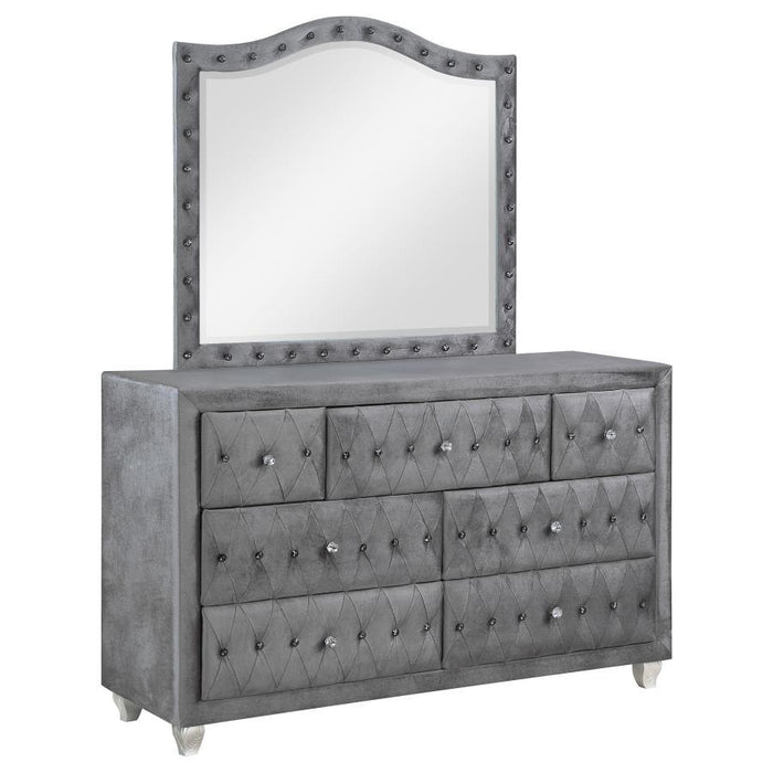 Deanna - 7-Drawer Rectangular Dresser With Mirror