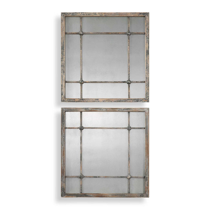 Saragano - Square Mirrors (Set of 2) - Light Brown