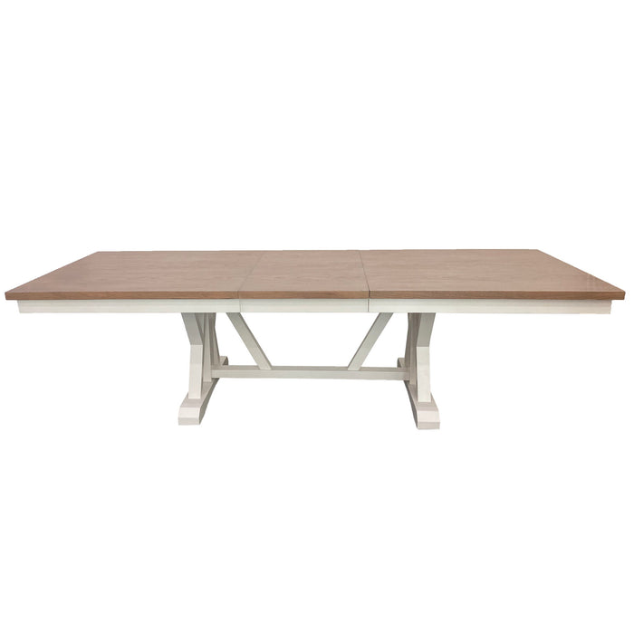 Americana Modern Dining - Trestle Extendable Dining Table - Cotton