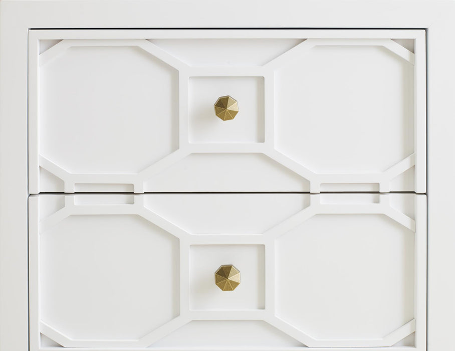 Chelsea by Rachael Ray - Nightstand With Lattice - White