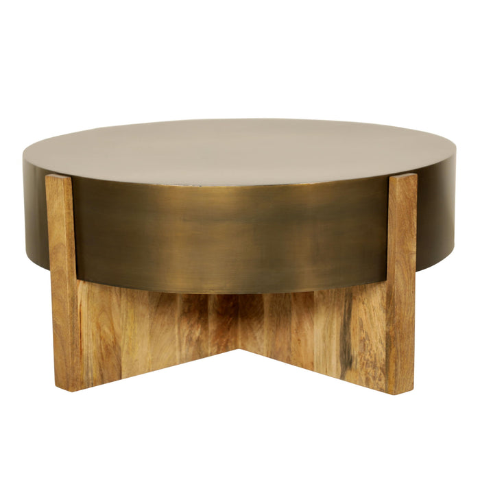 Aspen - 42" Round Cocktail Table With 2 End Tables - Barton Bronze