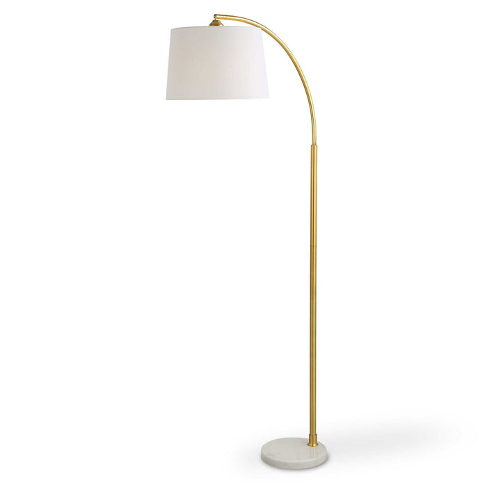 Floor Lamp - Gold & White