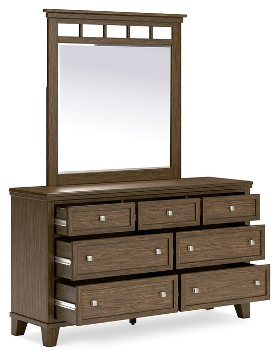 Shawbeck - Medium Brown - Dresser And Mirror