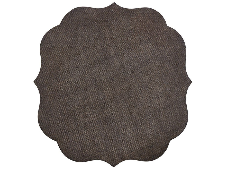 Fenwick - Embossed End Table - Dark Brown