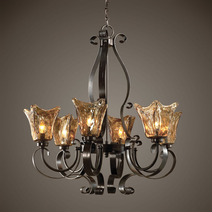 Vetraio - 6 Light Chandelier - Oil Rubbed Bronze