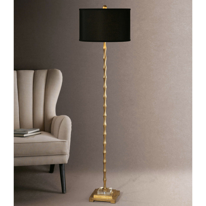 Quindici - Metal Bamboo Floor Lamp - Black