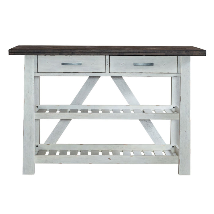 Farmhouse - Server - Two Tone White / Wood Tone