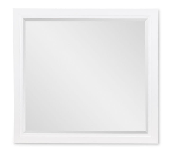 Horizons - Beveled Mirror - Pure White / Natural Oak