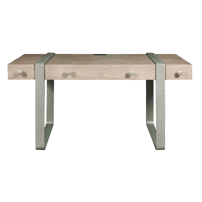 Pulaski Accents - Industrial Contemporary Desk with Drawers - Gray & Light Brown