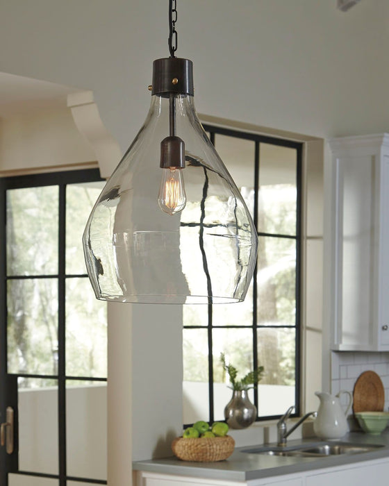 Avalbane - Clear / Gray - Glass Pendant Light