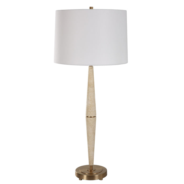 Palu - Travertine Table Lamp - Beige