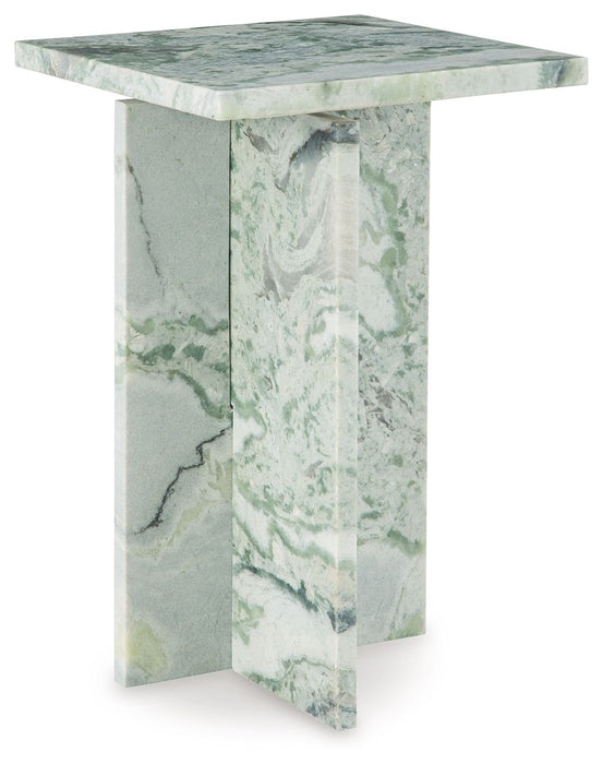 Deaconwell - White / Green - Accent Table