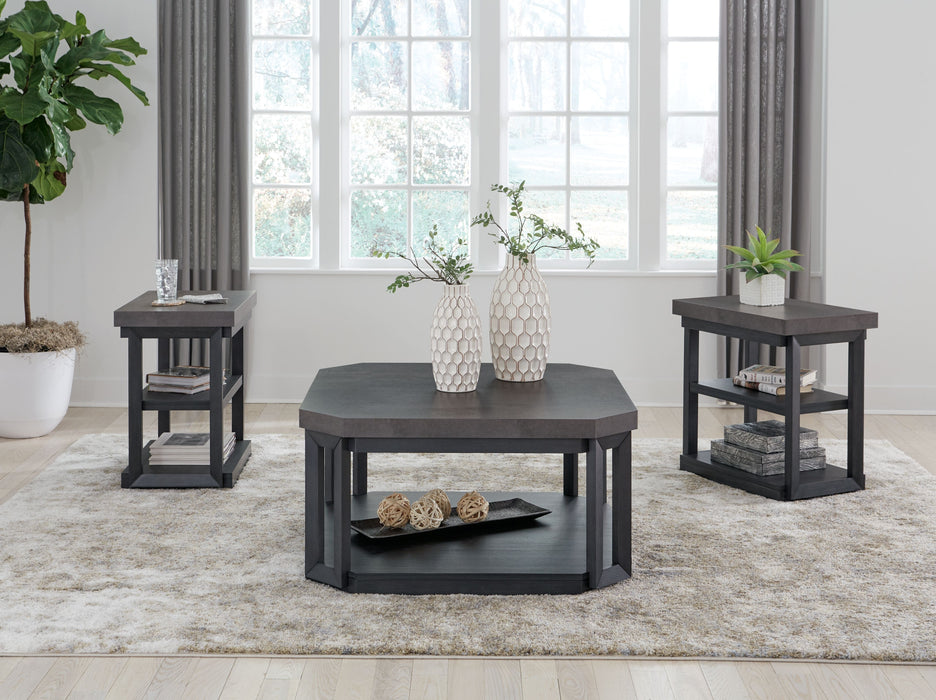 Bonilane - Black / Gray - Occasional Table Set (Set of 3)