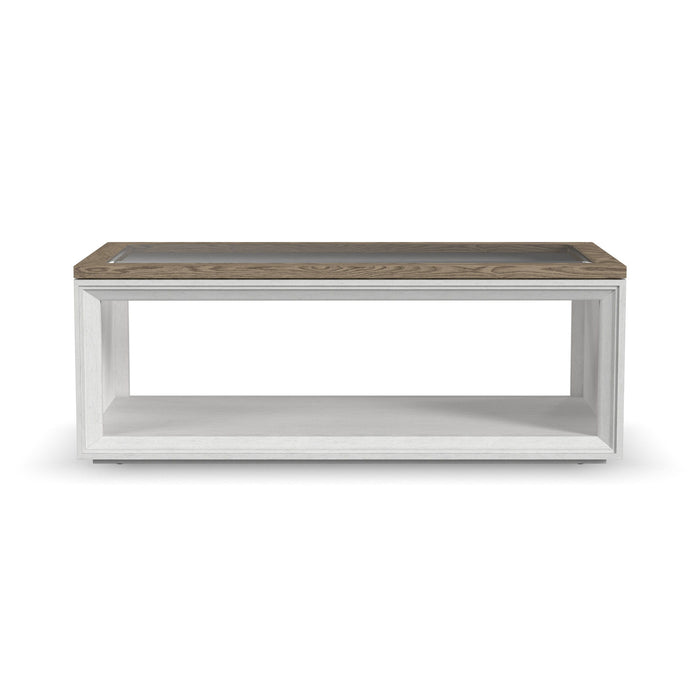 Melody - Rectangular Coffee Table With Casters - White