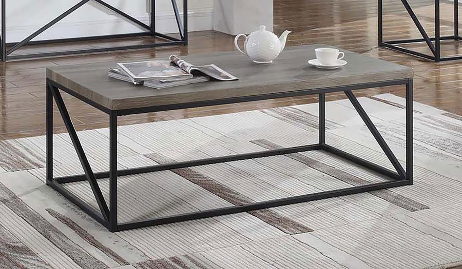 Birdie - Rectangular Engineered Wood Coffee Table - Sonoma Gray