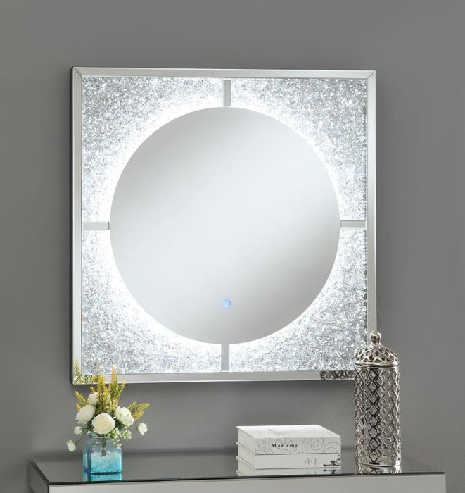 Theresa - LED Wall Mirror - Silver And Black