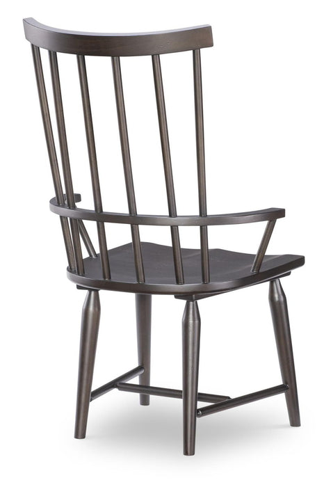 Fenmore - Spindle Arm Chair (Set of 2) - Mocha And Distressed Cherry