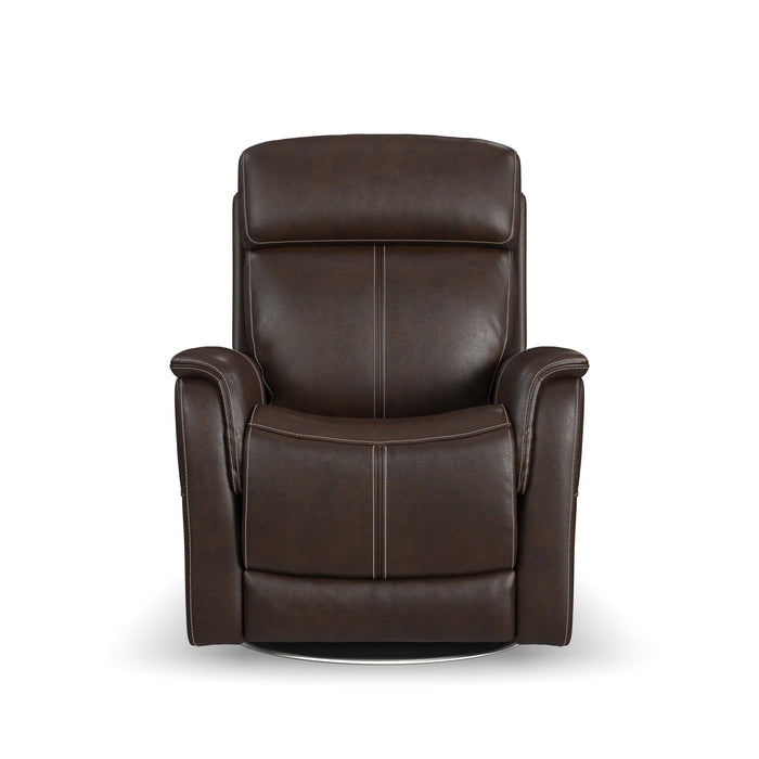 View - Power Swivel Recliner With Power Headrest