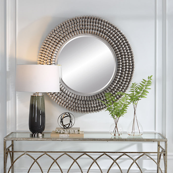 Portside - Round Gray Mirror