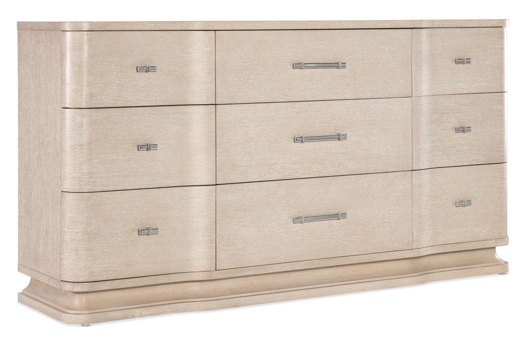 Nouveau Chic - Nine Drawer Dresser - Light Brown