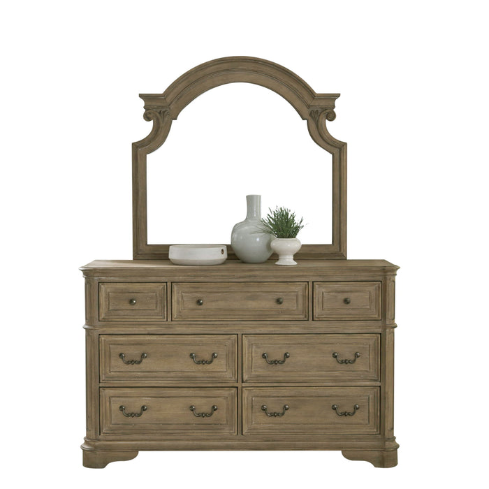 Magnolia Manor - Dresser & Mirror - Light Brown