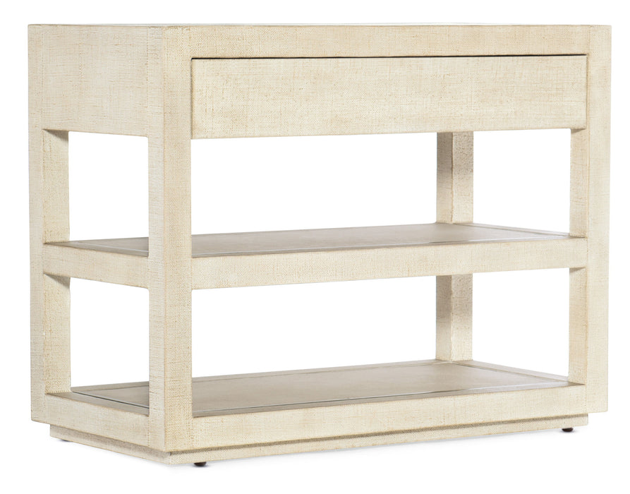 Cascade - 1-Drawer 1-Shelf Nightstand - Beige