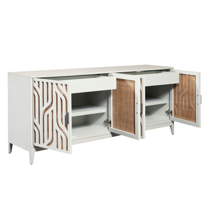 Pulaski Accents - 4-Door Credenza with Storage - White