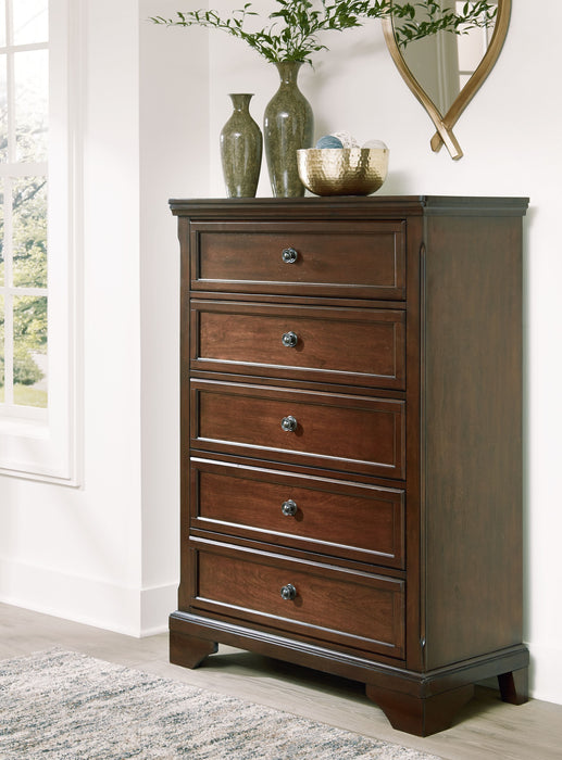 Trellington - Brown - Five Drawer Chest