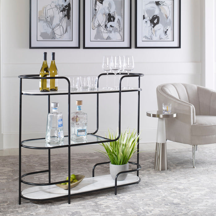 Trolley Bar - Console - Black