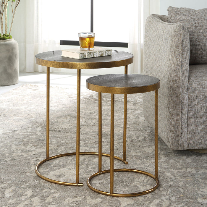 Aragon - Brass Nesting Tables (Set of 2)