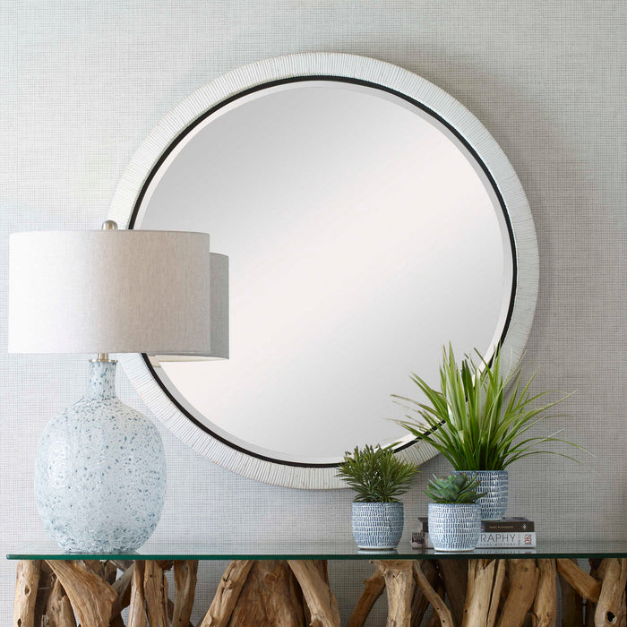 Granada - Round Mirror - White