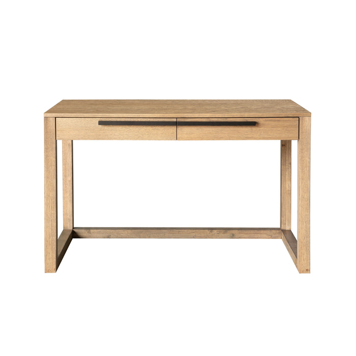 Items - Drop Ship - Modern Blonde Oak Writing Desk with Two Drawers - Natural