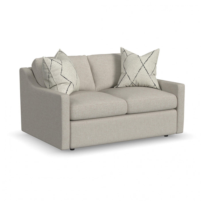 Sky - Upholstered Loveseat - Pearl Silver