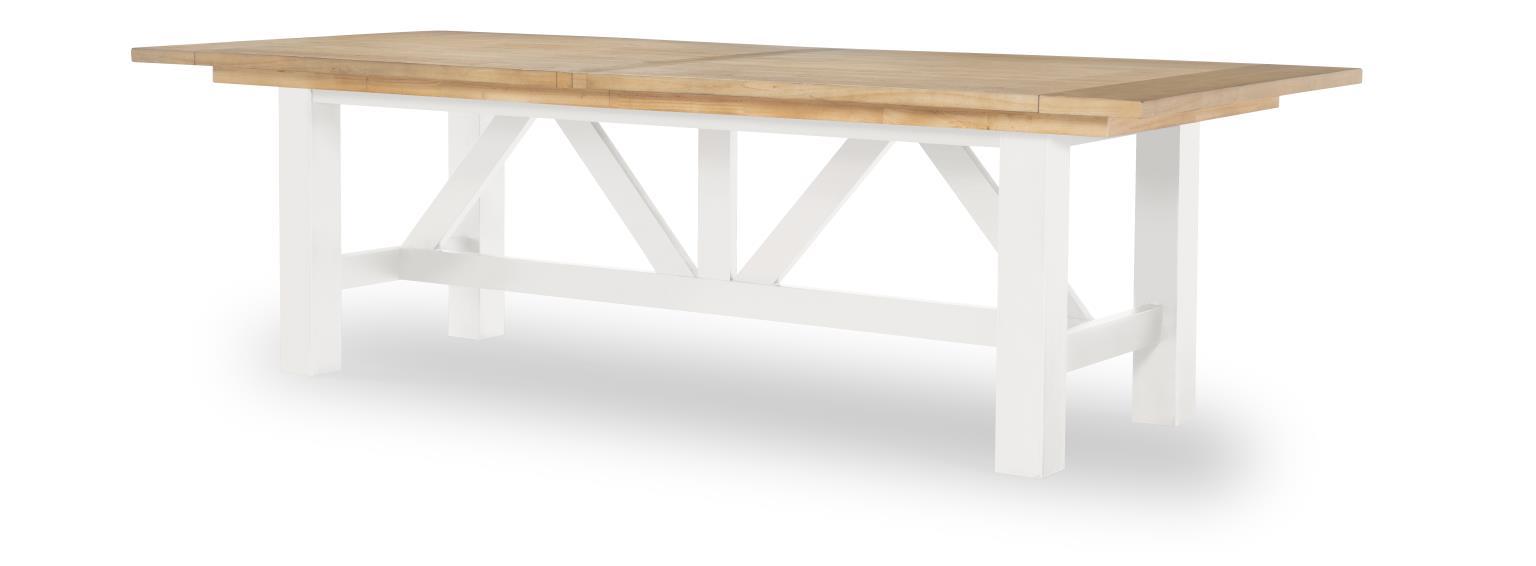 XXX's And OOO's - Trestle Dining Table - Two Tone