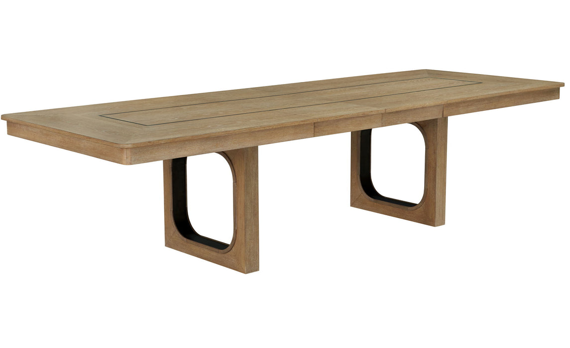 Escape - Extendable Dining Table - Glazed Natural Oak / Black Metal Trim