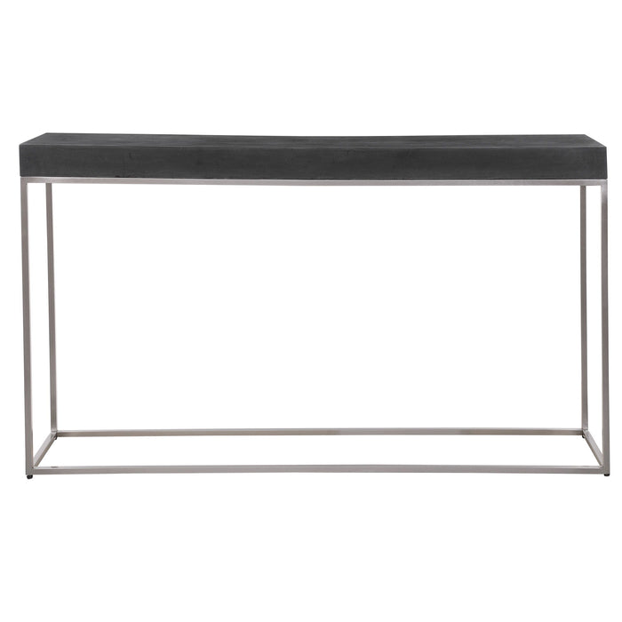 Jase - Concrete Console Table - Black