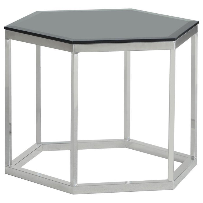 Darla - Glass Top Accent Table - Black