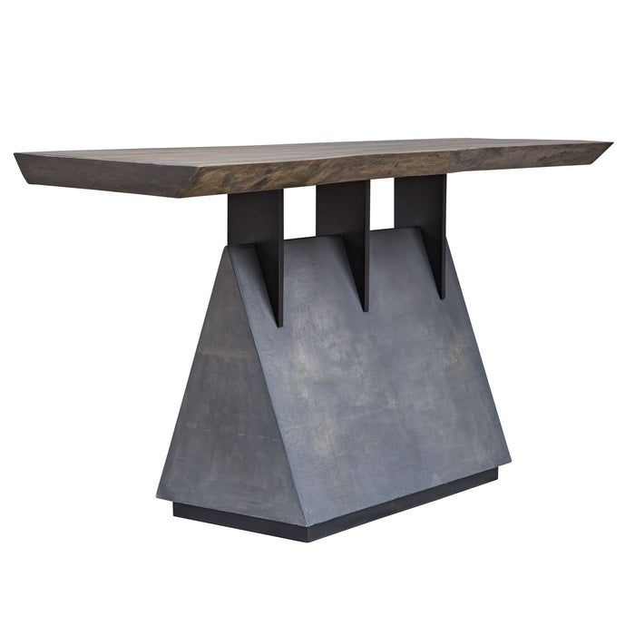 Vessel - Industrial Console Table - Dark Brown & Dark Gray