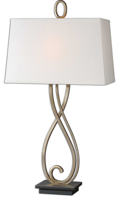 Ferndale - Scroll Metal Lamp - White