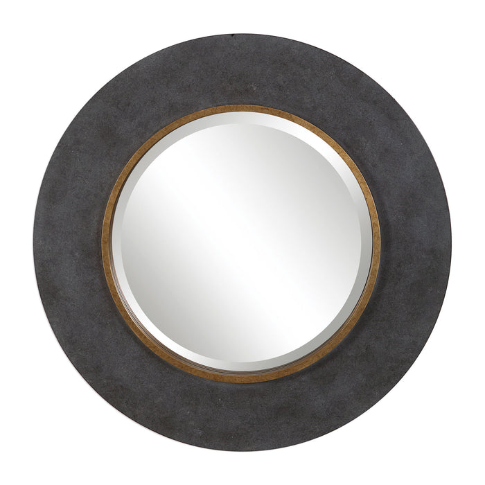 Saul - Round Mirror - Black