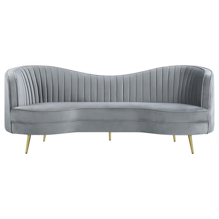 Sophia - Upholstered Camel Back Sofa