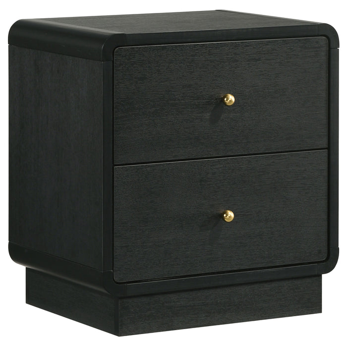 Cavelle - 2-Drawer Nightstand Bedside Table - Black