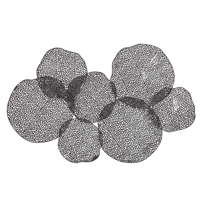 Ripley - Metal Leaf Wall Art - Pearl Silver