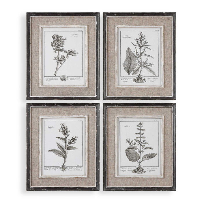 Casual Gray Study - Framed Art (Set of 4) - Beige
