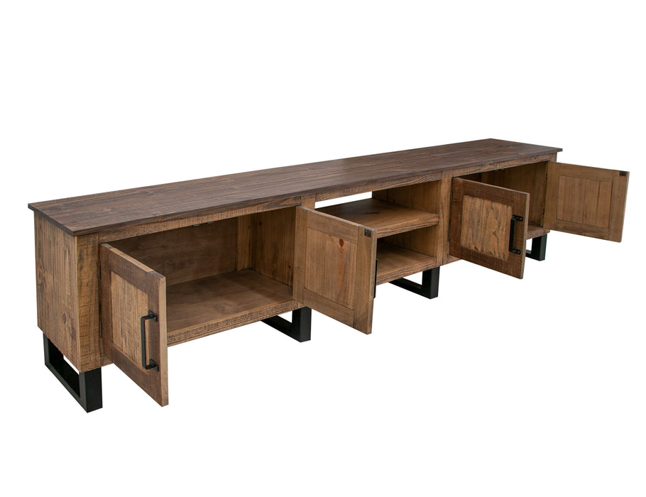 Olivo - 93" TV Stand - Natural Brown