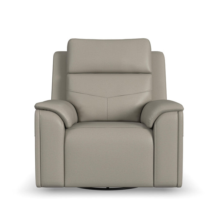 Vernon - Power Swivel Gliding Recliner With Power Headrest, Lumbar, Heat & Massage