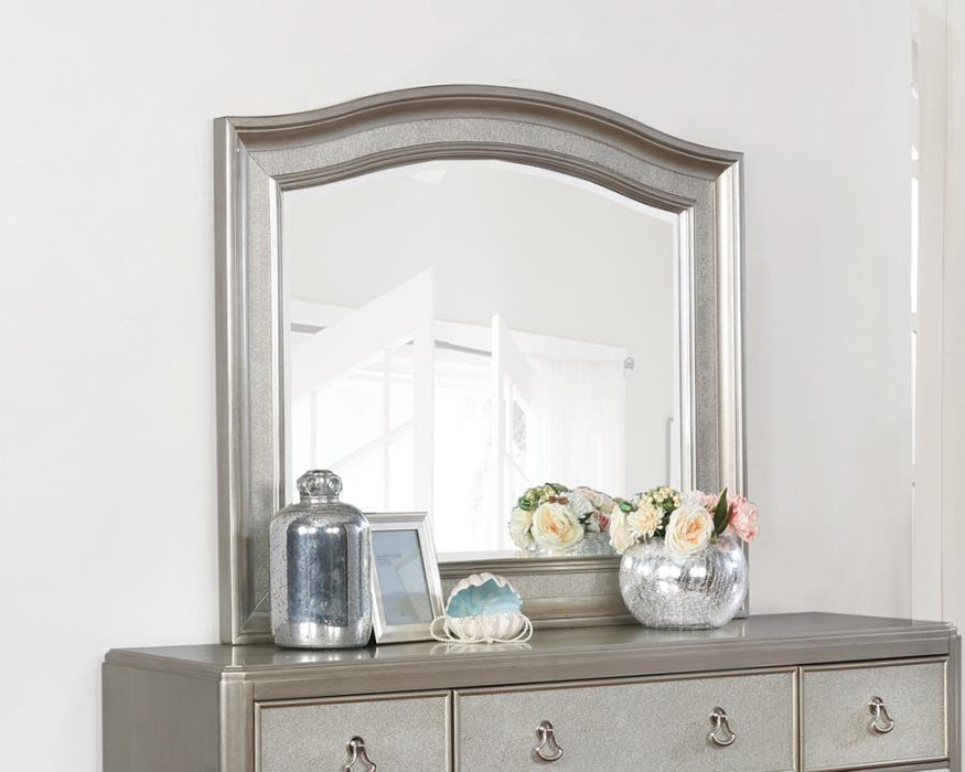 Bling Game - Arched Dresser Mirror - Metallic Platinum