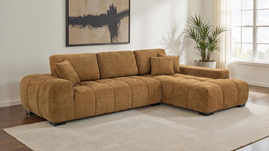 Octavia - Fabric Upholstered Sectional Chaise Sofa